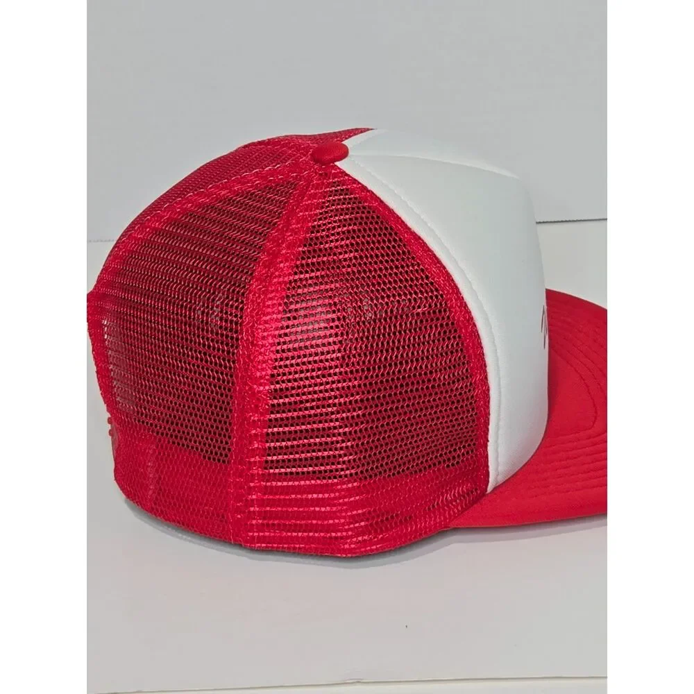 Vintage 80s Sportcap Smoothie Wisconsin Trucker Hat | Red White Snapback